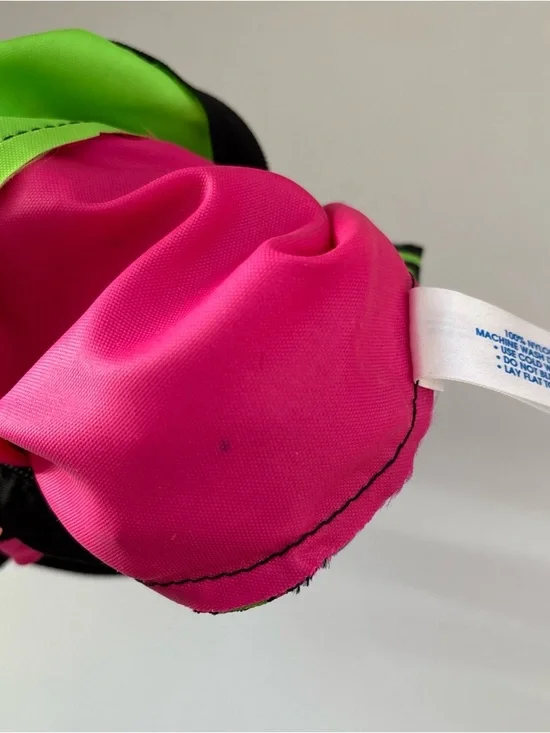 Neon Patterned Black Waist Bag with Lime Green Top 80s-90s vibes! Unisex! - Picture 8 of 14